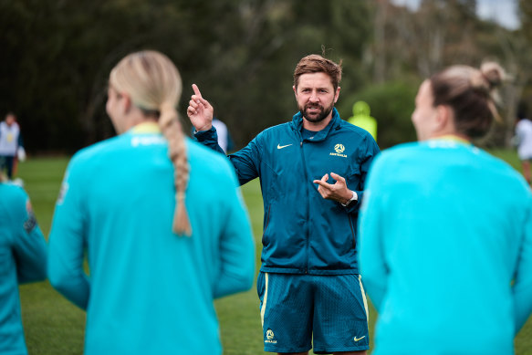 Head of sports science Jack Sharkey puts the Matildas through their paces.