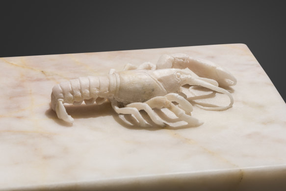 A marble yabby, modelled on one that Seton fished from the dam – and ate – at the family’s bush property near Wombeyan Caves.