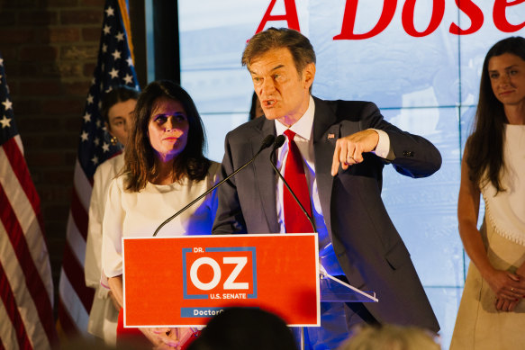 Celebrity doctor Mehmet Oz, the GOP candidate for US Senate.