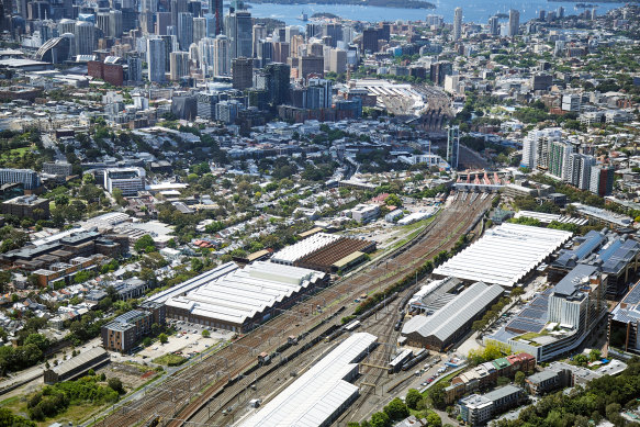 Creative and technology hubs at North and South Eveleigh straddle the rail lines in Sydney’s inner south.