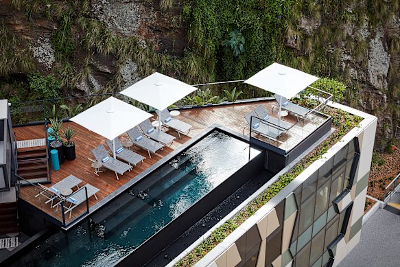 The hotel has 166 rooms, a rooftop infinity pool, gym, bar, Italian restaurant and art collection. 