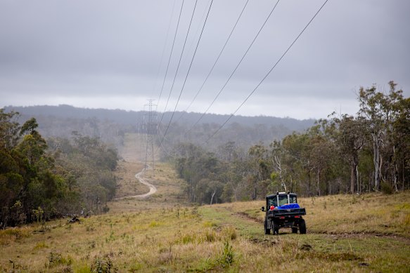 Bush Heritage colleagues make their way through Wooroora property.