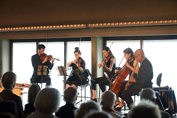 Musicians performing The Edge of Zen at the Utzon Room. 