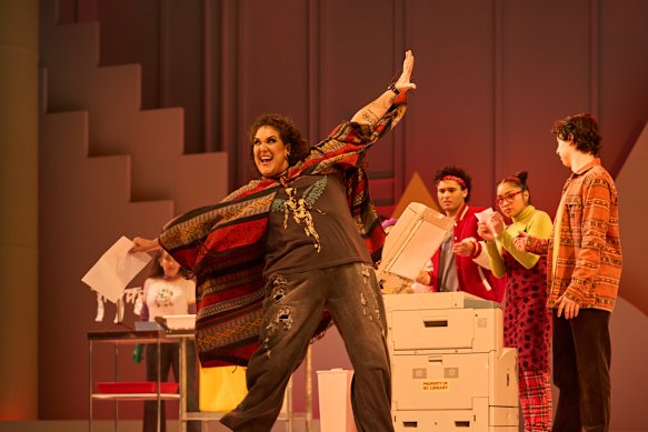 Casey Donovan steals the show as the chaotic, unhinged Aunty Debra.