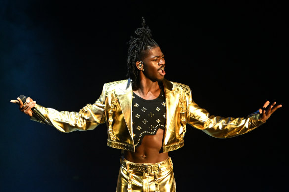 Lil Nas X on stage at the 2022 Falls Festival in Melbourne.