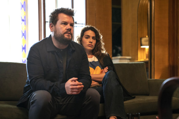 James Corden plays Jamie, a rising-star chef whose perfect marriage to the pregnant and beautiful Amandine (Melia Kreiling) quickly turns out to be anything but in ‘Mammals’.