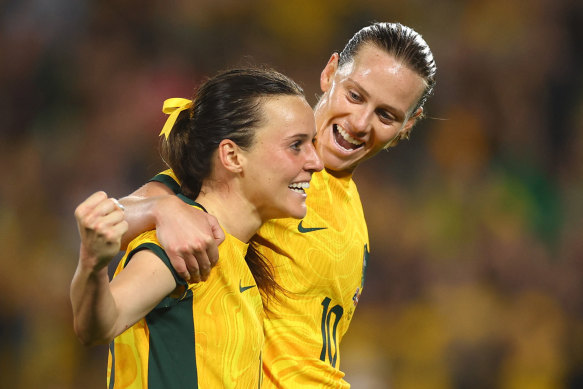 Hayley Raso, Emily van Egmond and the Matildas are flying.