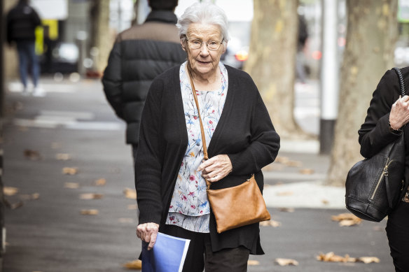 Robyn Hill outside the Supreme Court on Tuesday.