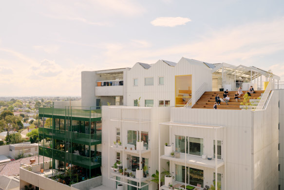 The Nightingale Village rooftop is a place neighbours can meet.