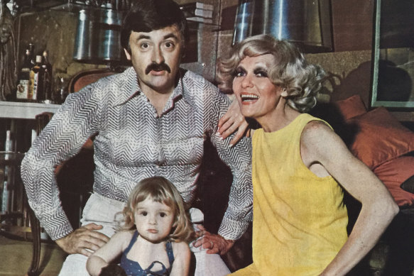 Barry Little with his wife Jeanne and their daughter Katie, at home in the early 1970s.
