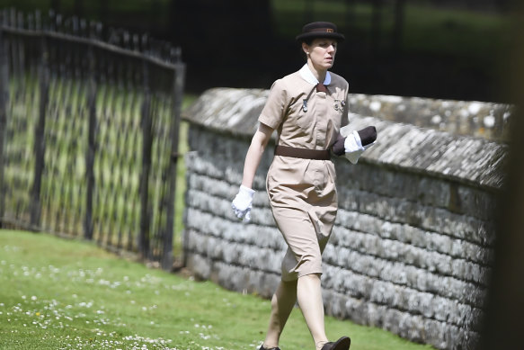 Maria Borrallo at the wedding of Catherine’s sister, Pippa Middleton, wearing her traditio<em></em>nal uniform.