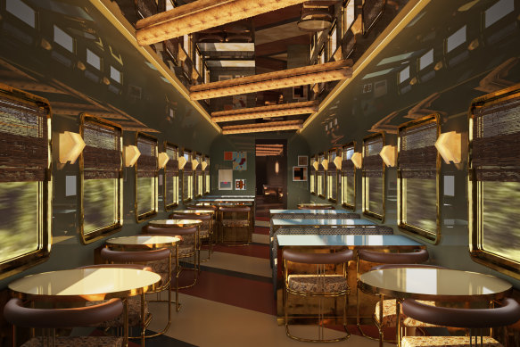 La Dolce Vita Orient Express has a contemporary interior design inspired by Italy in the 1960s.