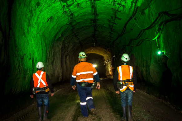 Down into the bowels of the Earth.