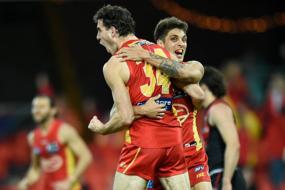 Rising Sun: Ben King kicked two goals for Gold Coast.