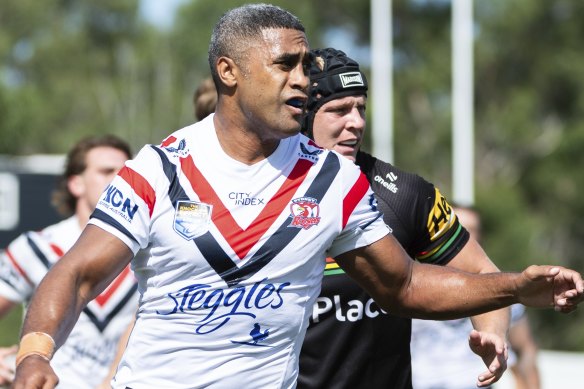 Michael Jennings is back at the Roosters after last playing an NRL game in October, 2020.