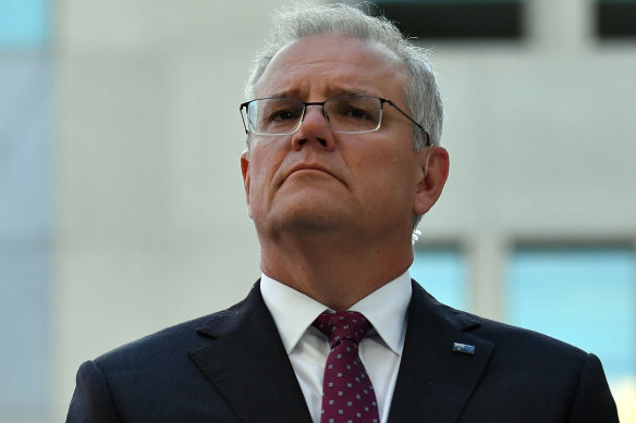 Prime Minister Scott Morrison in Canberra on Tuesday.