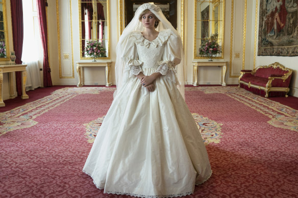 Corrin as Diana, Princess of Wales, in The Crown.