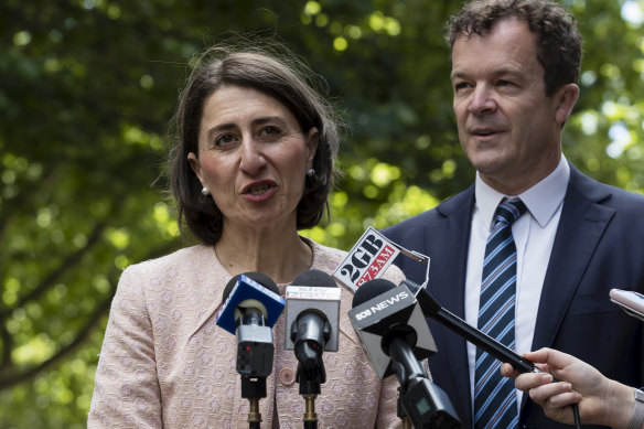 Then-premier Gladys Berejiklian and then-Attorney General Mark Speakman in 2018.