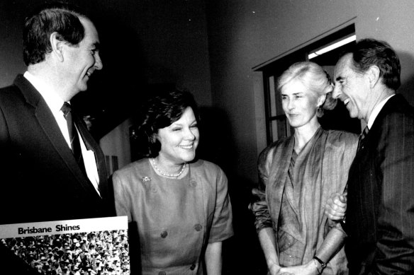 The Brisbane and Melbourne contingents await the decision for which Australia city will bid for the Olympic Games on November 17, 1988.