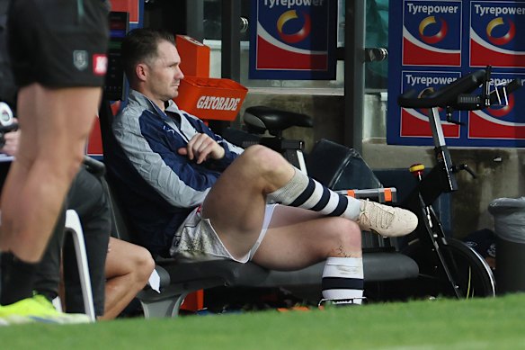 A dejected Patrick Dangerfield.