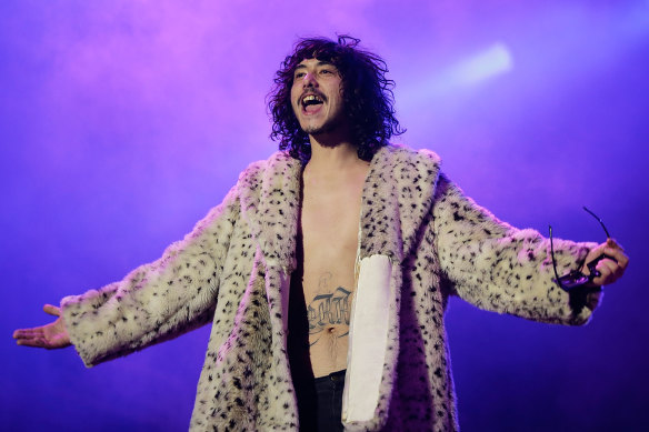 Dylan Frost of Sticky Fingers, performing at Splendour in the Grass 2016.