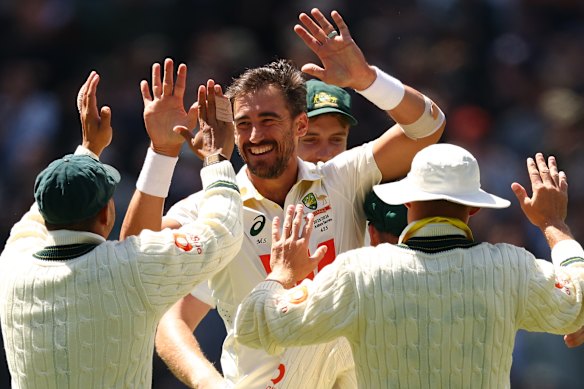 Mitchell Starc was among the wickets again as the batsmen struggled on a lively MCG wicket.