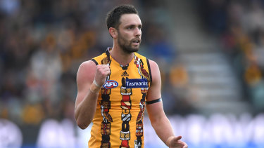 Hawks forward Jack Gunston has struggled with form and injury this season. 