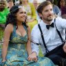 Miranda Tapsell and Gwilym Lee in a scene from Top End Wedding.