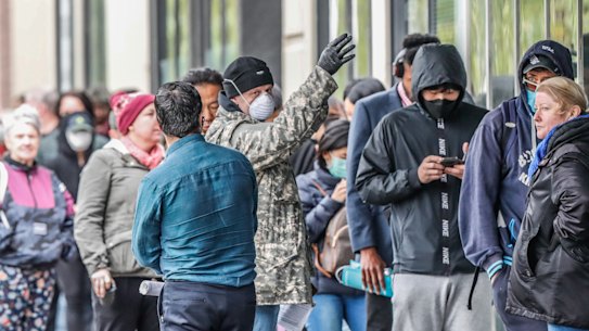 Massive lines outside Centrelink this week.
