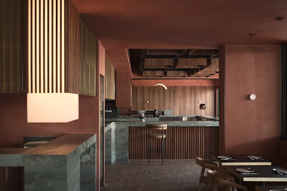 The restaurant is located within Hotel Marvell. 