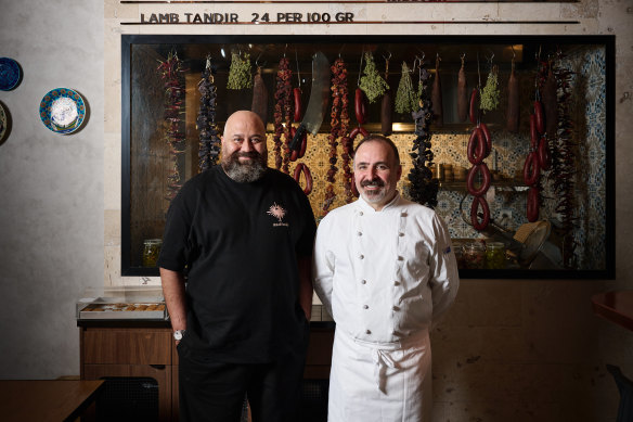 Baharat chefs Somer Sivrioglu (left) and Arman Uz.