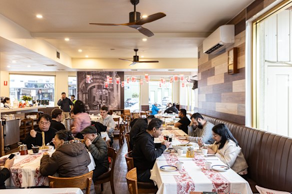 Inside the busy Nihao Kitchen dining room.
