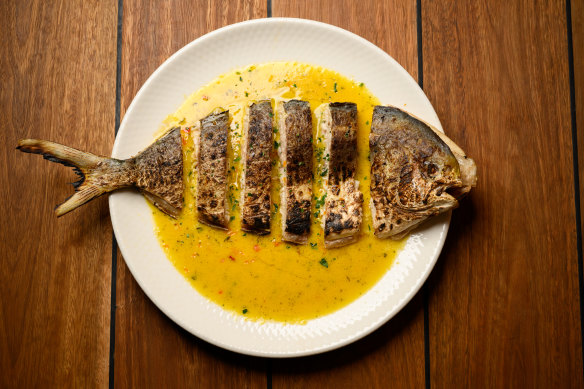 Tillerman’s pompano meunière.