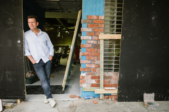 Ben O’Donoghue amid the Establishment 203 fitout in Fortitude Valley.