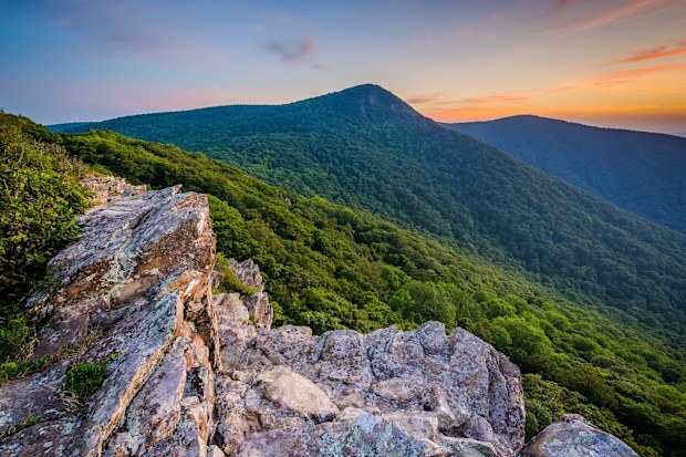 Sunset over the Shenandoah Valley, Virginia and West Virginia