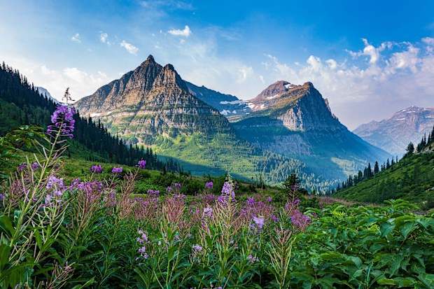 The peaks in Glacier National Park are the inland equivalent of coastal fjords.