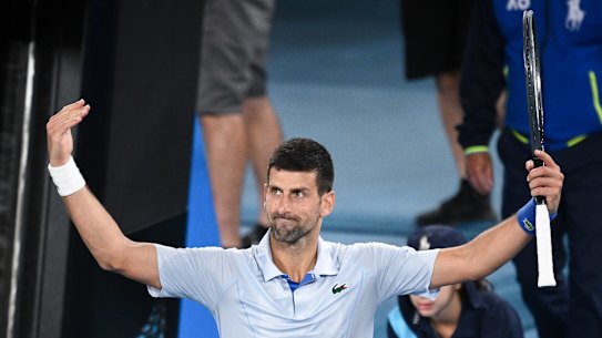 Novak Djokovic was imperious in his fourth round match against Adrian Mannarino, winning 6-0, 60, 6-3.