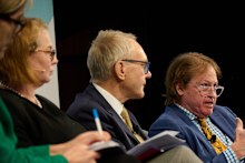 Sally Patten, Liza MacDonald, Michael Robinson and Vas Kalesnikoff at the AFR ESG Summit on Wednesday.