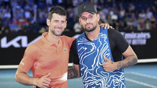 Novak Djokovic and Nick Kyrgios.