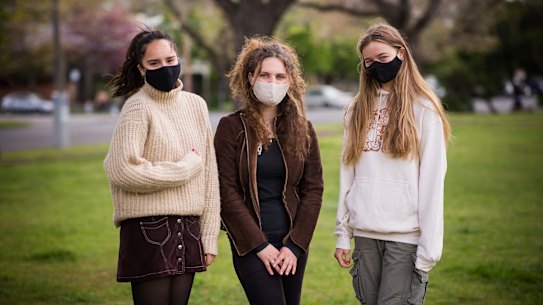 Necia Biviano, Mia Quinn and Eliza Meckiff.
