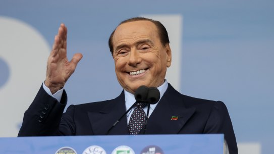 Silvio Berlusconi during a campaign rally in Rome during the national election in September last year.