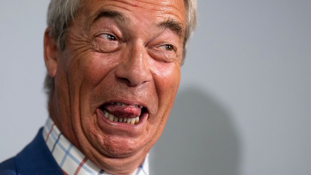 Well may he laugh: Reform leader Nigel Farage, whose party stands to claim the biggest block of votes at the next election.