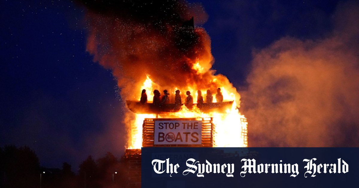 ‘Migrant boat bonfire’ investigated as a hate crime in Northern Ireland