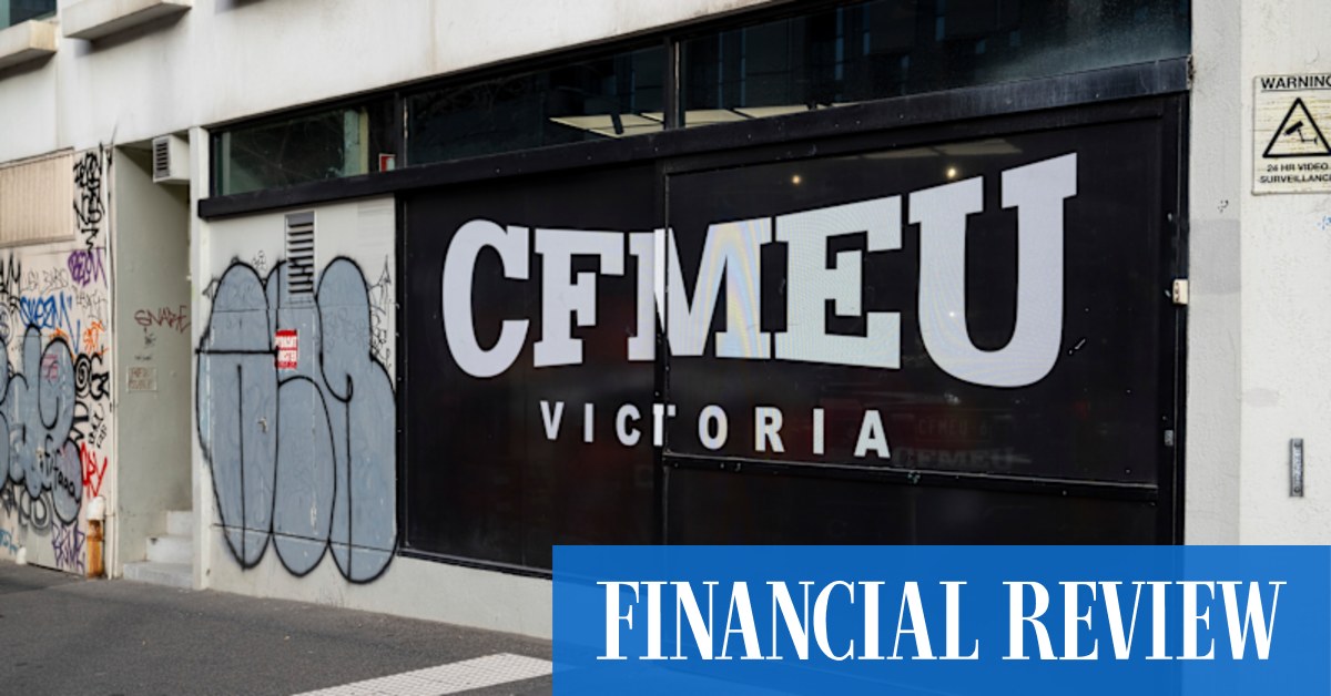 afr.com - David Marin-Guzman - Five arrested in police raids on CFMEU headquarters