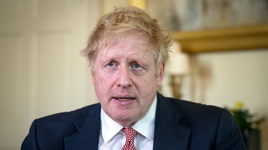British Prime Minister Boris Johnson two weeks ago, after being discharged from hospital. He is now ready to work.
