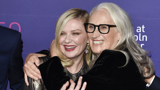 Actor Kirsten Dunst and director Jane Campion at a screening of The Power of the Dog in New York .