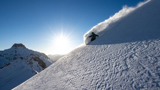 Skiing the untracked slopes of Telluride’s San Juan Mountains.