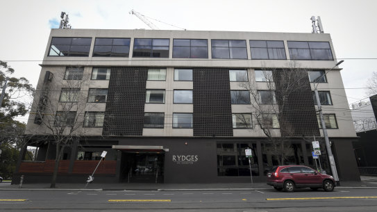 Rydges on Swanston hotel, a major source of Victoria's second-wave COVID-19 cases.