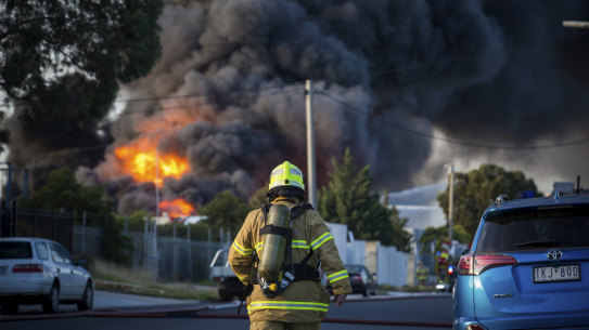 Firefighters on the scene in Campbellfield.