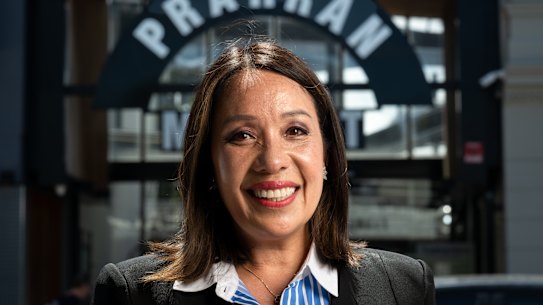 Rachel Westaway in Prahran on Sunday,